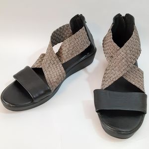 BM Bernie Mev. Metallic flat sandals